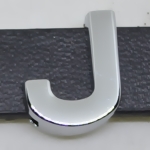 CHROM-Schiebebuchstabe "J" 14mm